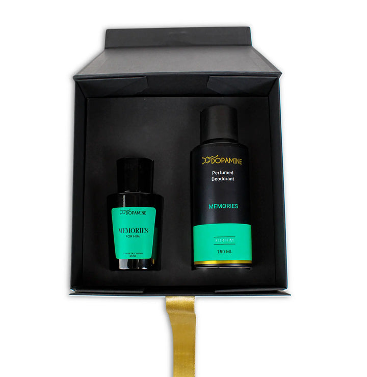 Gift Set For Men- Memories 50 ML Perfume + Memories 150 ML Deodorant