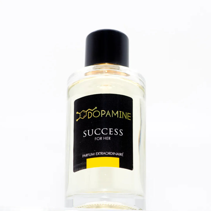 Close-up of Dopamine Success Perfume for Her bottle