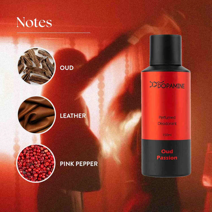 Dopamine Oud Passion Deo | Long Lasting Deodorant with Lavender Notes | deo for Date Nights | 150 ML
