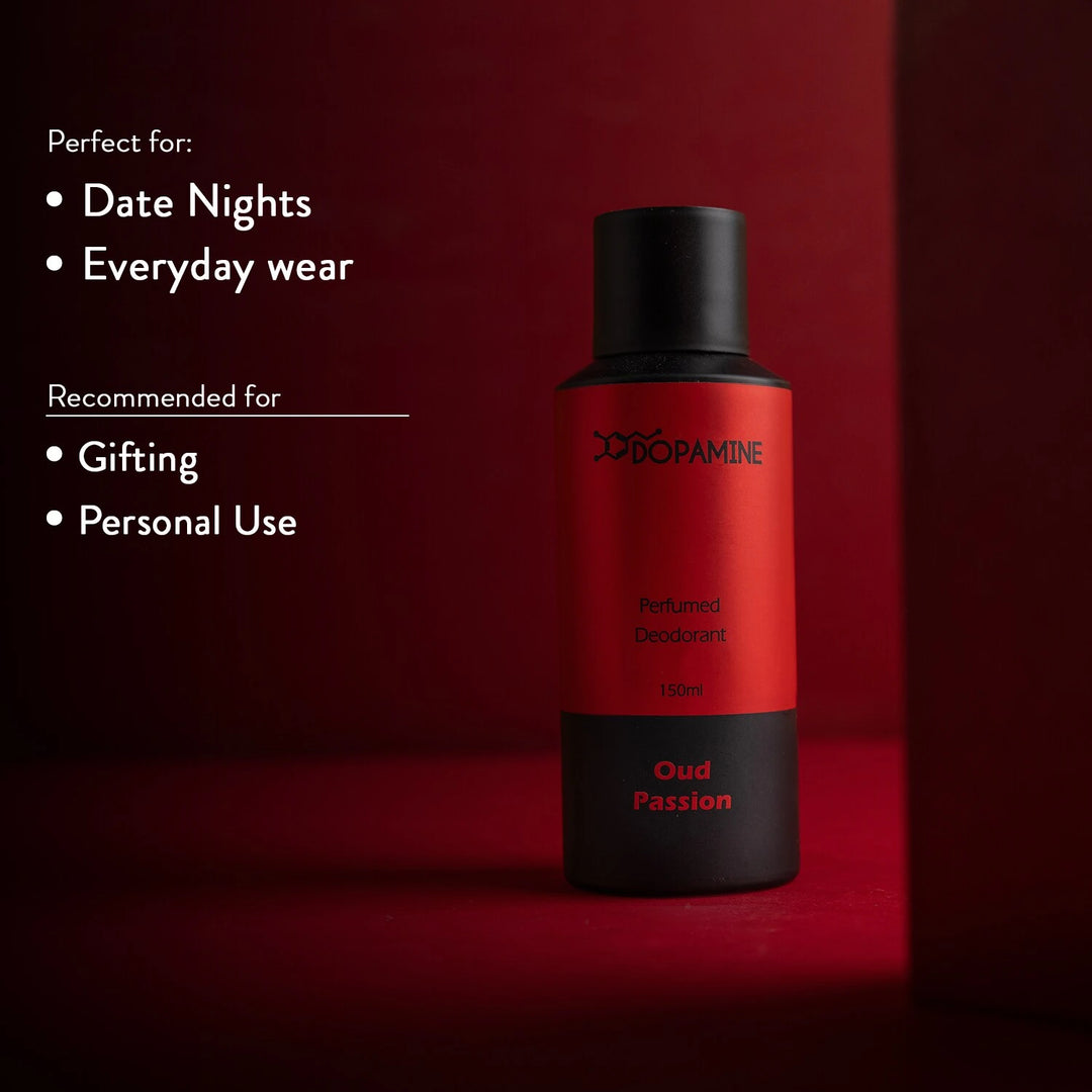 Dopamine Oud Passion Deo | Long Lasting Deodorant with Lavender Notes | deo for Date Nights | 150 ML